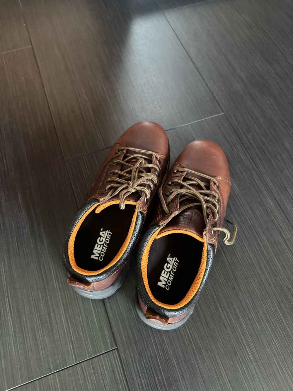 Men's Brown Leather Lace-Up Shoes